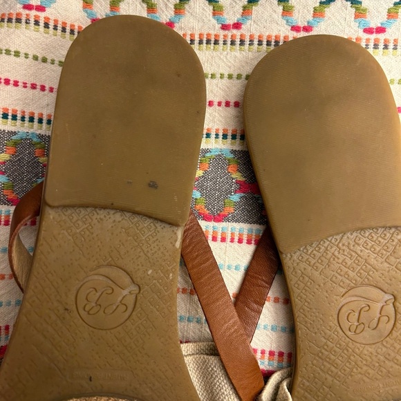 Lucky Brand Women's Tan and Cream Sandals 8.5 - Picture 8 of 8